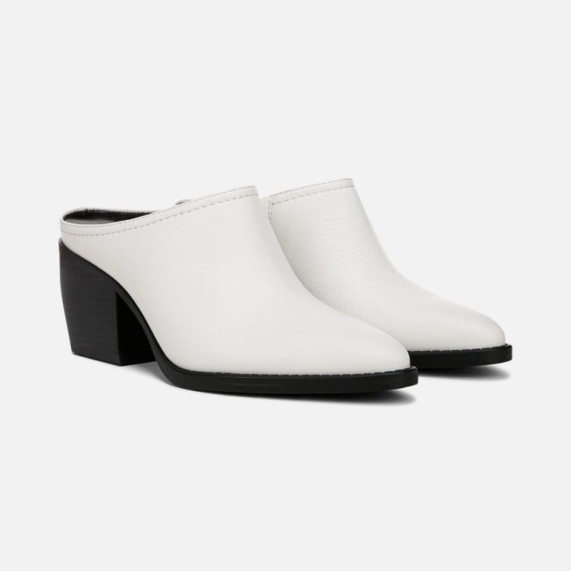 Naturalizer Shoes for Women - Fairmont Block Heel Mule White QL79-0659A3