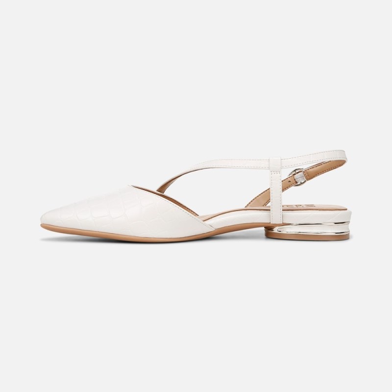 Naturalizer Shoes for Women - Hawaii Slingback Flat White UY88-7598Q4