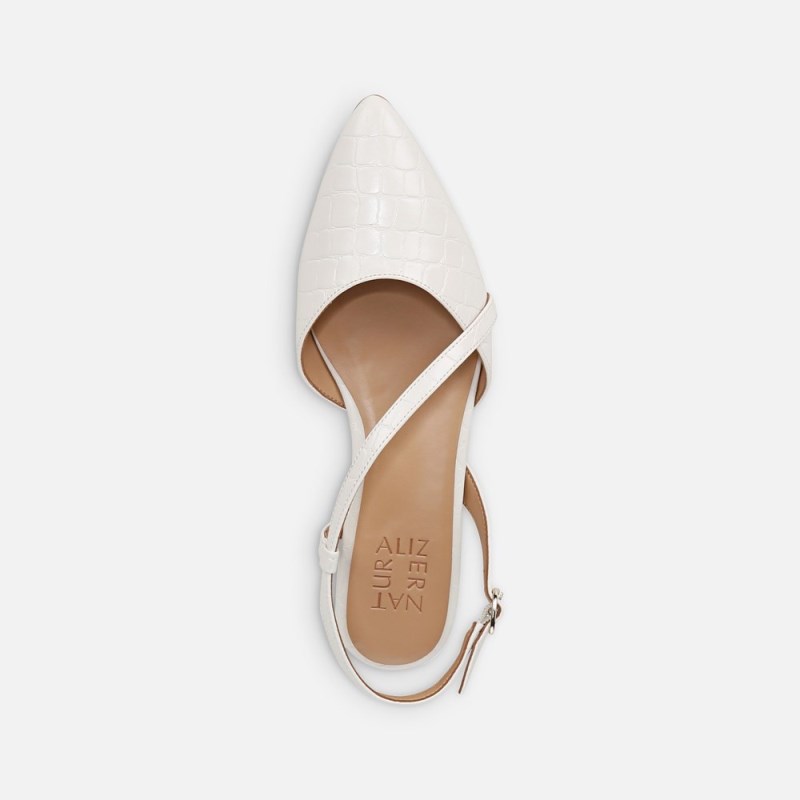 Naturalizer Shoes for Women - Hawaii Slingback Flat White UY88-7598Q4
