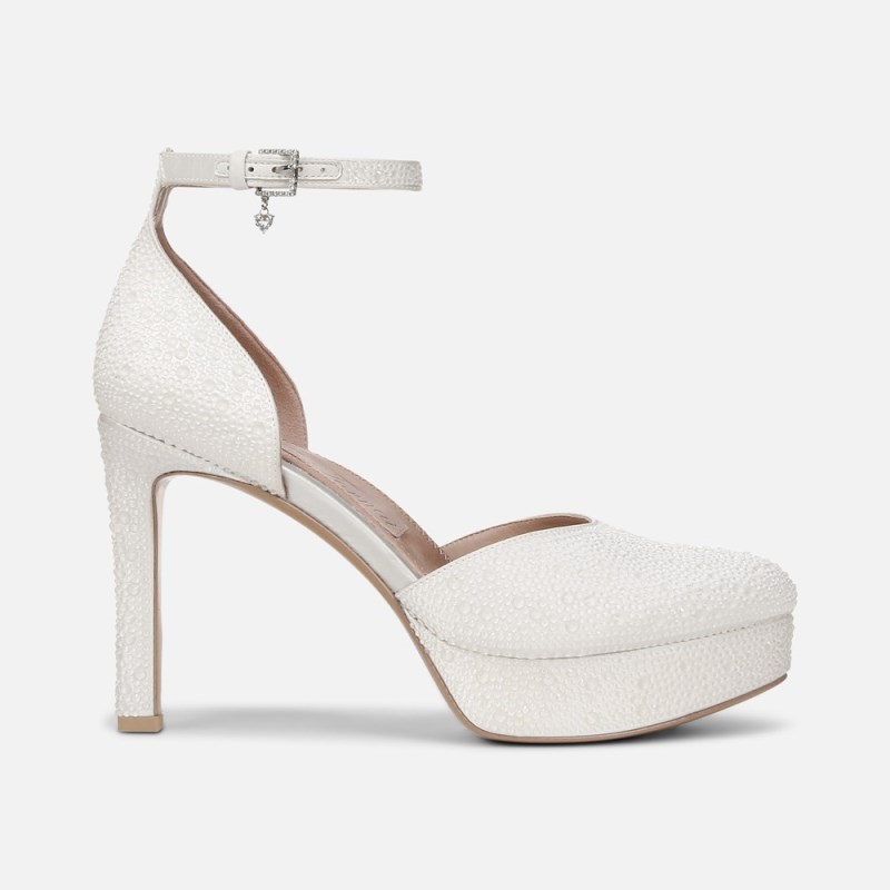 Naturalizer Shoes for Women - Rak Ankle Strap Dress Shoe White CQ07-5547S7