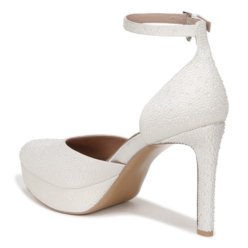 Naturalizer Shoes for Women - Rak Ankle Strap Dress Shoe White CQ07-5547S7