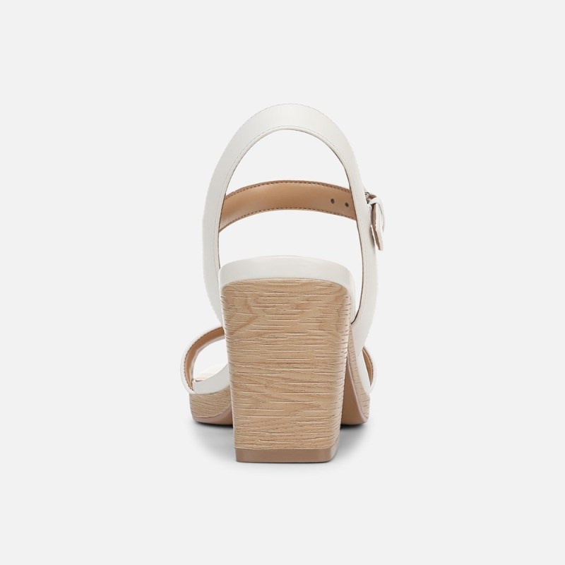 Naturalizer Shoes for Women - Rose Block Heel Sandal White LD49-8569I4