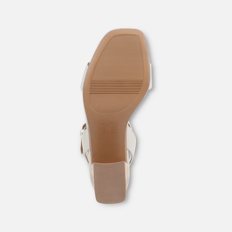 Naturalizer Shoes for Women - Rose Block Heel Sandal White LD49-8569I4