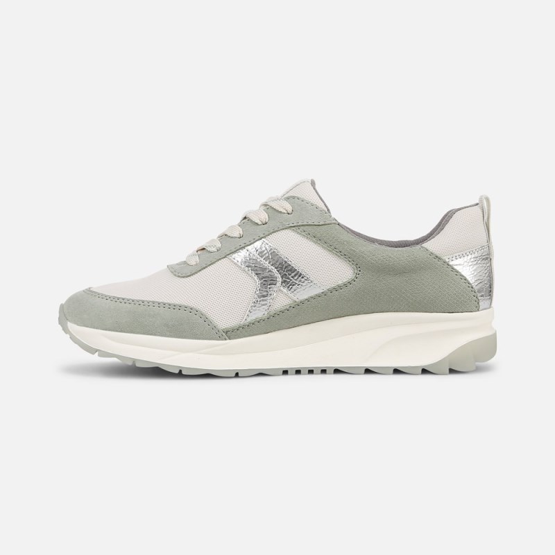 Naturalizer Shoes for Women - Shay Jogger Lace Up Sneaker White / Green CN81-5411N3