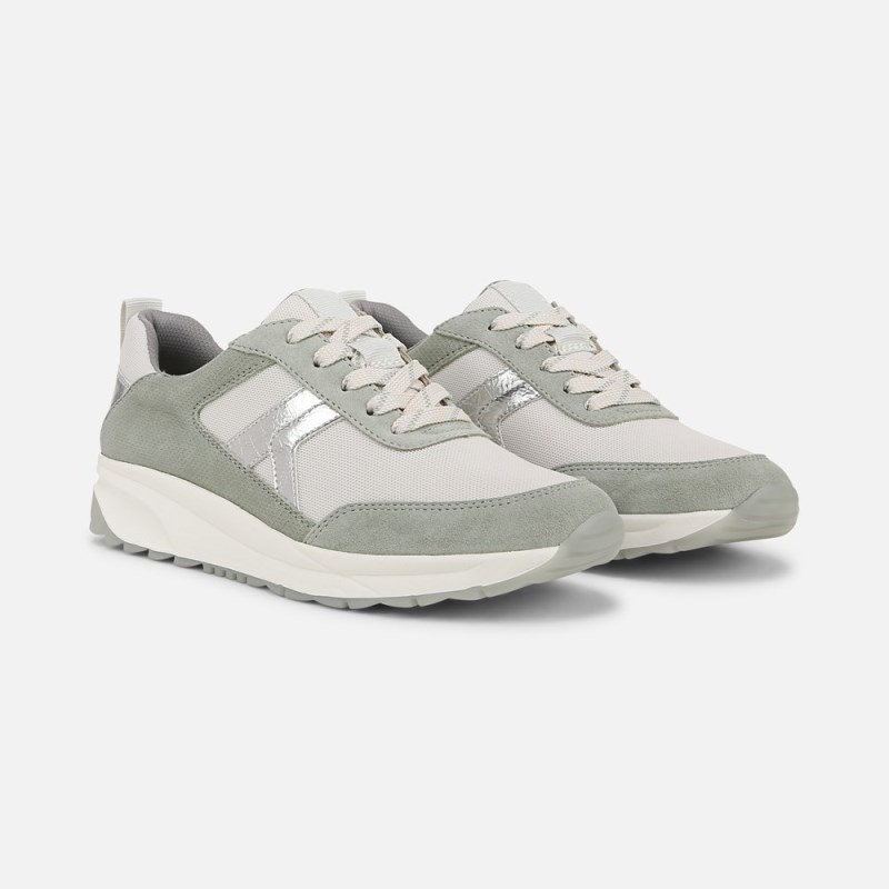 Naturalizer Shoes for Women - Shay Jogger Lace Up Sneaker White / Green CN81-5411N3